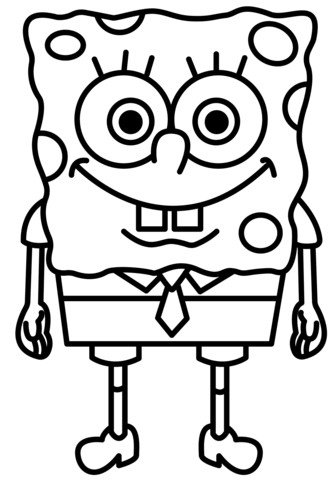 Chibi Spongebob Coloring Page